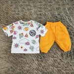 تیشرت شلوارک چاپی دخترانه کد 1415