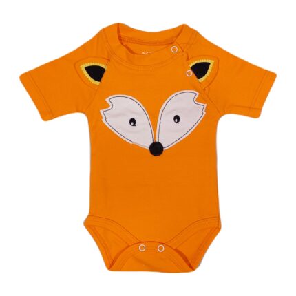 زیر دکمه آستین کوتاه نخی کارن طرح روباه