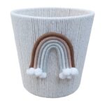 سطل زباله مکرومه بافی