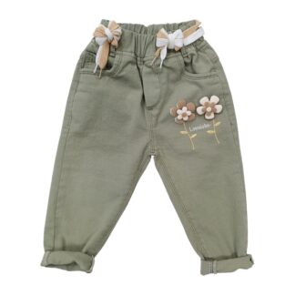 شلوار کمر کش کتان دخترانه کد 333